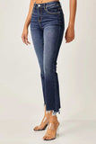 Risen Full Size Frayed Hem Cropped Straight Jeans - Trendsi - Flyclothing LLC