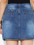 Pocketed Button Up Denim Skirt - Trendsi - Flyclothing LLC