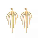 18K Gold-Plated Geometric Earrings - Trendsi - Flyclothing LLC