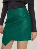 Ruched Mini Skirt with Zipper - Trendsi - Flyclothing LLC