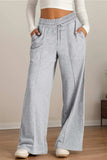Drawstring Elastic Waist Wide Leg Pants - Trendsi - Flyclothing LLC