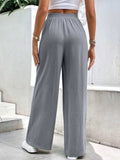 High Waist Wide Leg Pants with Pockets - Trendsi - Flyclothing LLC