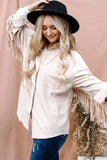 And The Why Full Size Fringe Back Detailed Button Down Shacket - Trendsi - Flyclothing LLC