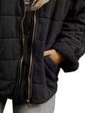 Full Size Zip Up Quilted Bomber Jacket Plus Size - Trendsi - Flyclothing LLC