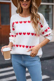 Angel Wings Heart Round Neck Long Sleeve Sweater - Trendsi - Flyclothing LLC