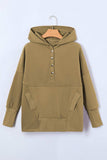 Quarter-Snap Dropped Shoulder Hoodie - Trendsi - Flyclothing LLC