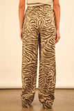 VERY J Animal Print Linen Wide Leg Pants - Trendsi - Flyclothing LLC