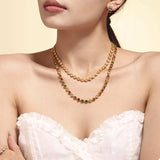 18K Gold-Plated Zircon Necklace - Trendsi - Flyclothing LLC