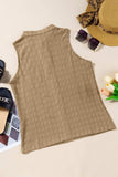 Textured Notched Tank - Trendsi - Flyclothing LLC