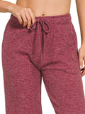 Zenana Ribbed Drawstring Lounge Pants - Trendsi - Flyclothing LLC