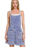 Zenana Woven Double Gauze Acid Washed Romper - Trendsi - Flyclothing LLC