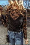 Surplice Cami and Lace Long Sleeve Cover Up Set - Trendsi - Flyclothing LLC