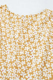 Floral Short Sleeve Surplice Frilly Tiered Mini Dress - Trendsi - Flyclothing LLC