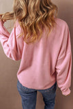 Pocketed Half Button Long Sleeve Sweatshirt - Trendsi - Flyclothing LLC
