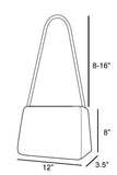 Fame Glossy Faux Leather Shoulder Bag - Trendsi - Flyclothing LLC