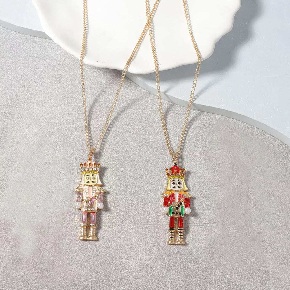 18K Gold-Plated Nutcracker Pendant Necklace - Trendsi - Flyclothing LLC