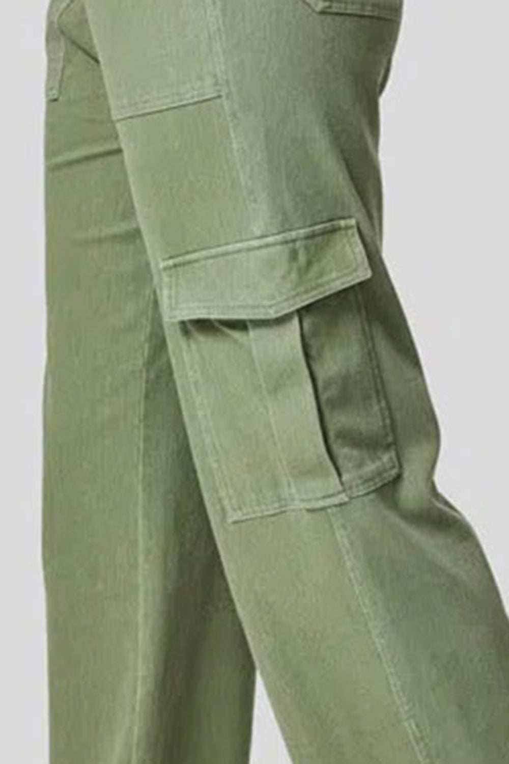 High Waist Straight Leg Cargo Jeans - Trendsi - Flyclothing LLC