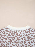 Leopard Drop Shoulder Chunky Knitted Cardigan - Trendsi - Flyclothing LLC