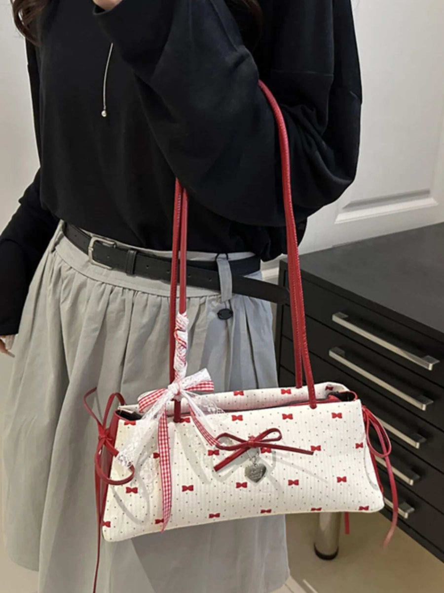 Bow Print Shoulder Bag - Trendsi - Flyclothing LLC