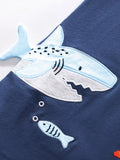 Children's Shark Graphic Crew Neck Short Sleeve T-Shirt - Trendsi - Flyclothing LLC