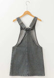 Wide Strap Button Down Denim Overall Dress - Trendsi - Flyclothing LLC