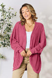 Basic Bae Full Size Ribbed Cocoon Cardigan - Trendsi - Flyclothing LLC