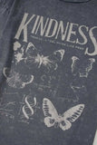 Kindness Butterflies Graphic Mineral Wash Loose Tee - Trendsi - Flyclothing LLC