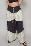 POL Contrast Floral Drawstring Wide Leg Pants - Trendsi - Flyclothing LLC
