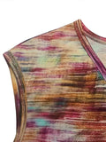 Printed Round Neck Cap Sleeve Top - Trendsi - Flyclothing LLC