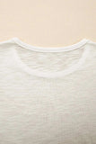 Ruffled Round Neck Cap Sleeve Blouse - Trendsi - Flyclothing LLC