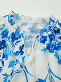 Floral Long Sleeve Tie Neck Blouse - Trendsi - Flyclothing LLC