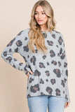 BOMBOM Leopard Drop Shoulder T-Shirt - Trendsi - Flyclothing LLC