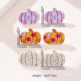3 Piece Halloween Pumpkin Stud Earrings - Trendsi - Flyclothing LLC