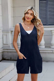 V-Neck Adjustable Strap Romper - Trendsi - Flyclothing LLC