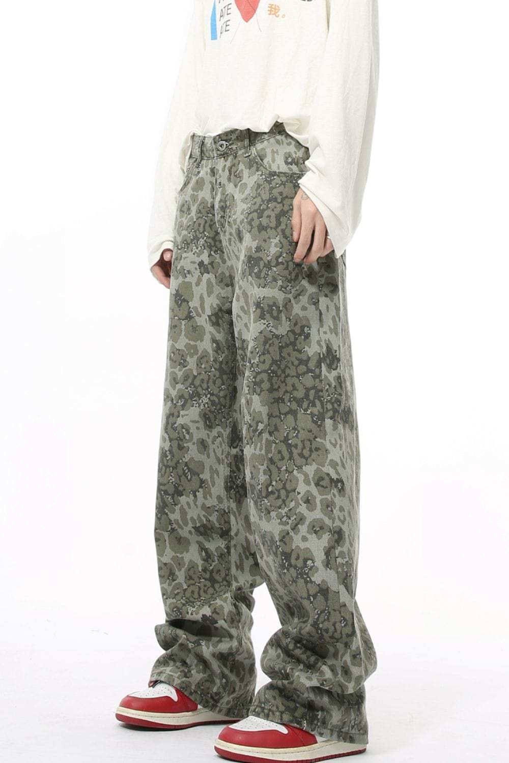 Camouflage Jeans with Pockets - Trendsi - Flyclothing LLC