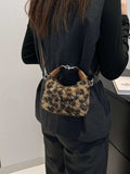 Fuzzy Polyester Mini Handbag with Zipper - Trendsi - Flyclothing LLC