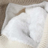 Color Block Knit Hat with Pom-pom - Trendsi - Flyclothing LLC