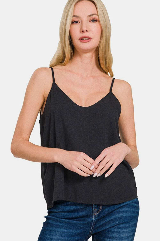 Zenana Two Layered Spaghetti Strap Cami - Trendsi - Flyclothing LLC