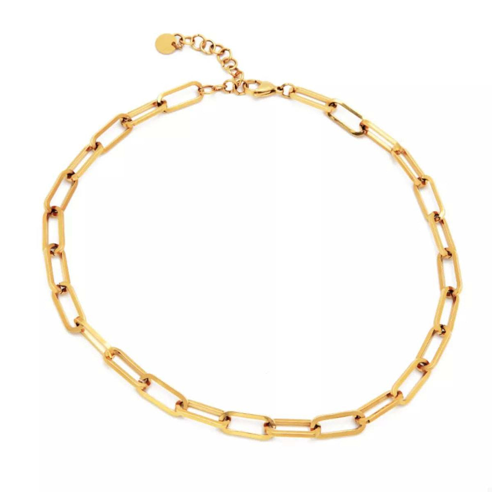 18K Gold-Plated Chain Necklace - Trendsi - Flyclothing LLC