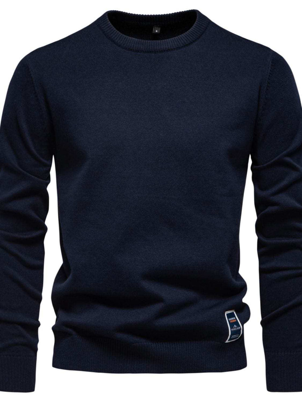 Men's Round Neck Long Sleeve Sweater - Trendsi - Flyclothing LLC