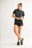 MONO B Round Neck Short Sleeve T-Shirt - Trendsi - Flyclothing LLC