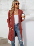 Open Front Long Sleeve Cardigan - Trendsi - Flyclothing LLC