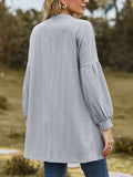 Textured Open Front Dropped Shoulder Cardigan - Trendsi - Flyclothing LLC