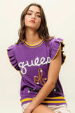 BiBi Queen Of Mardi Ruffled Armhole Sleeveless Knit Top - Trendsi - Flyclothing LLC