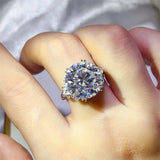 10 Carat Moissanite 925 Sterling Silver Ring - Trendsi - Flyclothing LLC