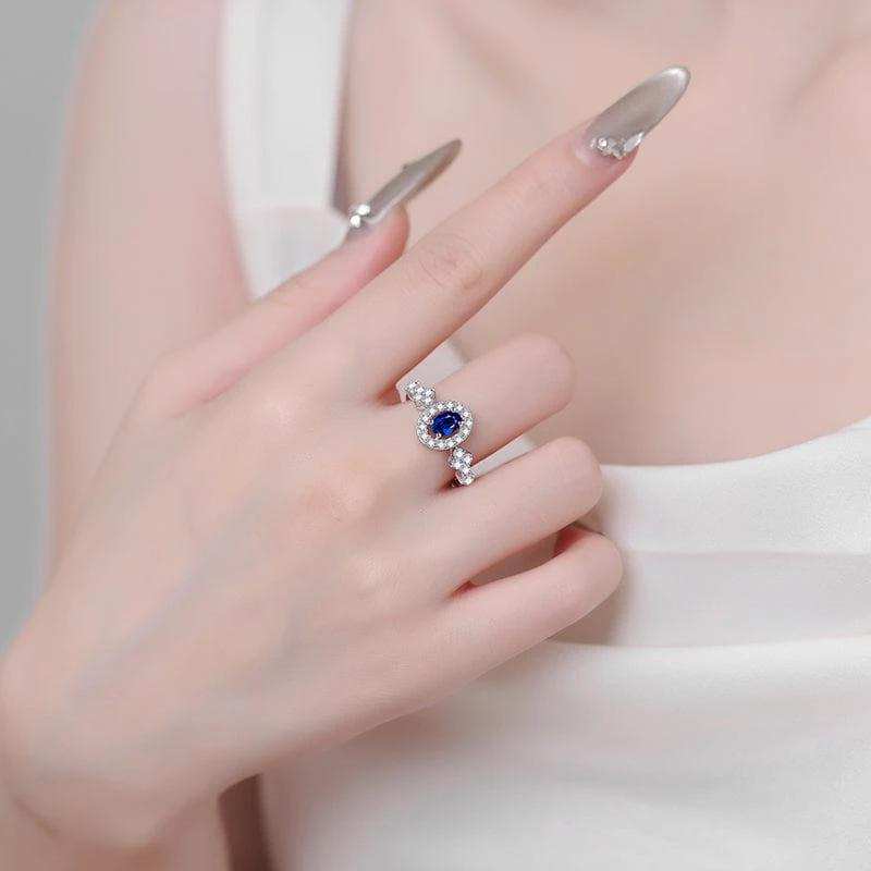 925 Sterling Silver Moissanite Ring - Trendsi - Flyclothing LLC