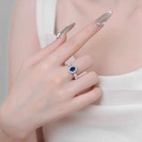 925 Sterling Silver Moissanite Ring - Trendsi - Flyclothing LLC