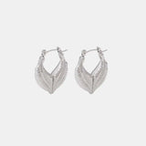 Titanium Steel Leaf Shape Earrings - Trendsi - Flyclothing LLC