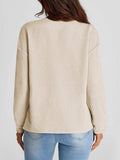 Full Size Texture Round Neck Long Sleeve Sweatshirt - Trendsi - Flyclothing LLC