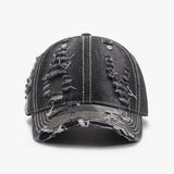 Distressed Adjustable Cotton Baseball Cap - Trendsi - Flyclothing LLC